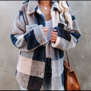 Vici plaid soft shacket